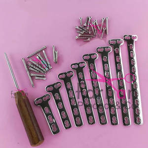 Plaque d'appui en T à verrouillage manuel avec 3 à 10 trous 5mm vis LCP 70pcs en acier inoxydable 316L SS matériel - Product Image 1