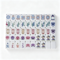 Nouvel Arrivage – Ensemble de Mahjong Américain 166 Tuiles, Style Oriental, Bordure Pagode, Tuiles en Acrylique, Idéal pour les Réunions Familiales Modernes