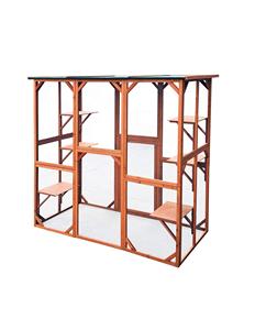 Casa para gatos al aire libre con jaula para gatos grande con puerta de entrada con 6 plataformas y protección contra la intemperie a la venta - Product Image 3