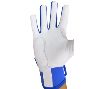 Soft Leather Flexible Ambidextrous <b>Baseball</b> Batting <b>Gloves</b> with Hook & Loop Closure for Practice Competition Strong Hand Grip - Product Image 2