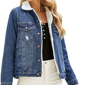 แจ็กเก็ตผ้ายีนส์แจ็กเก็ตแบบปักโลโก้แบบใหม่แนววินเทจ - Product Image 2