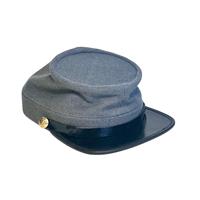 Gorro de Tela de Lana Azul Marino Estilo Kepi de Generales de Campo de la Unión en la Guerra Civil Estadounidense