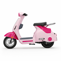 STARGO 1001-2000W 72V Vintage Electric Motorcycle Retro Campus Scooter 60km Range Pink E-Bike Urban Commuting Women EEC COC