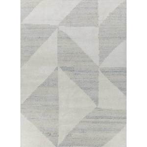 พรมไหมไผ่ผสมขนสัตว์หนา 10 มม. ลายเรขาคณิตนามธรรม รูปทรงสี่เหลี่ยมผืนผ้า สำหรับใช้ในบ้านและทางเดิน รุ่น Aiwb-3074 ยี่ห้อ Blythe Ivory - Product Image 1