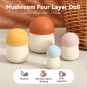 Funghi Design russo Stacking bambole nidificanti Easter <span class=keywords><strong>Shower</strong></span> giocattoli da piscina tavolo da bagno in Silicone vasca da bagno giocattolo - Product Image 3