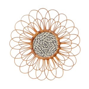 Décoration murale préférée en rotin naturel avec incrustation de nacre pour la décoration intérieure Article pour le salon du Vietnam - Product Image 5