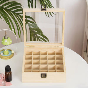 Espositore olio essenziale in legno con coperchio in <span class=keywords><strong>vetro</strong></span> personalizzato - Product Image 5