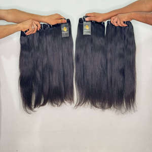 Fournisseurs de cheveux vierges naturels du Cambodge, mèches de cheveux indiens Temple alignées dans le sens des cuticules, mèches de cheveux humains bruts non traités - Product Image 2