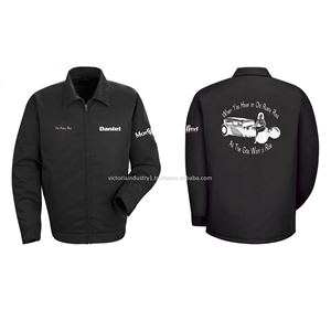 Chaquetas de sarga mecánico de lona Chaquetas de lona con logotipo bordado personalizado Chaquetas de lona Hombres Otoño Primavera Chaquetas para hombres - Product Image 2