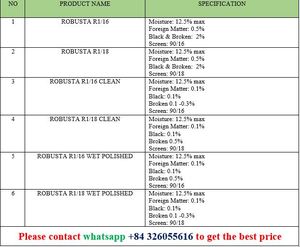 Hot Selling Raw Green <b>Coffee</b> <b>Beans</b> Bulk Vietnamese Robusta ISO Certified 60KG/bag Light <b>Roast</b> High Quality Ready for Exporting - Product Image 2