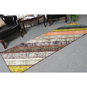 Tapis moderne en laine beige de 3.1x8,9 pieds Tapis de salon à tissage plat turc pour la décoration des adolescents - Product Image 5