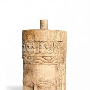 Bouddha en bois sculpté à la main, design traditionnel Feng Shui, pour l'extérieur - Product Image 3