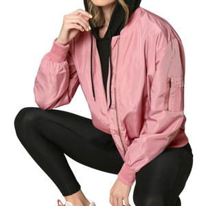 Meilleur produit d'hiver Veste bombardier coupe-vent chaude pour l'hiver Veste bombardier à manches longues respirante coupe décontractée pour femmes - Product Image 3