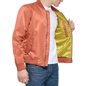 Veste bomber en satin personnalisée à la vente chaude, veste en satin pour hommes, taille plus, vêtements décontractés, veste en satin brillante - Product Image 5