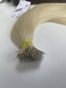 Wholesale <b>Hair</b> Supplier Micro Tip <b>Hair</b> <b>Extensions</b> 100% Vietnamese Virgin Human <b>Hair</b> platinum <b>color</b> - Product Image 5