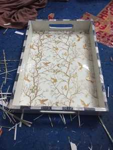 Juego de bandeja con incrustaciones de hueso y fregona hecha a mano Brilliance a medida, bandeja de lujo personalizada para comedor, decoración del hogar y exhibición de cocina - Product Image 4