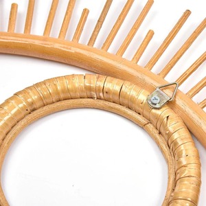 Miroir mural moderne de luxe en rotin et osier en forme d'oeil Décoration intérieure art déco unique pour café, salon et mariage-Offre Spéciale - Product Image 3