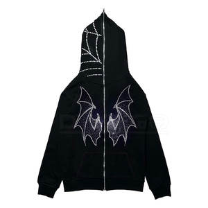 2025 sudaderas con capucha de algodón 100% con estilo para hombres con diamantes de imitación Casual moda de invierno venta en línea - Product Image 1