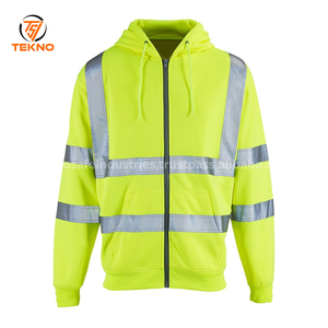 Sudadera con capucha de seguridad de alta visibilidad personalizada de alta calidad 2025 con tiras reflectantes Diseño ligero para trabajos de construcción Servicio OEM - Product Image 4
