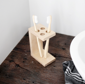 Porte-brosse à dents en bois de haute qualité, écologique, support pour brosse à dents en bois, accessoires de salle de bain - Product Image 2