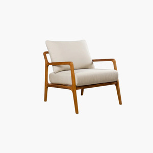 Fauteuil en bois Rodney avec bois de teck de haute qualité avec siège en mousse de couleur naturelle pour l'intérieur et l'extérieur - Product Image 6
