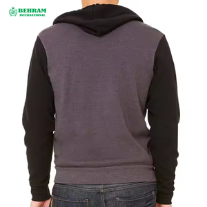 Sweat à capuche zippé pour homme de haute qualité, 100% coton molletonné/éponge française, respirant, séchage rapide, faible MOQ, mode hiver - Product Image 6