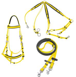 Ensemble de bride, rênes et collier de poitrine en PVC de qualité supérieure: confort supérieur au prix le plus bas - Product Image 3