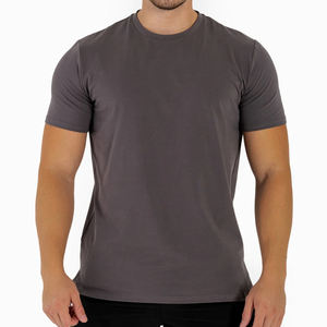 Vente chaude T-shirt de gymnastique pour hommes Slim Fit et décontracté sur mesure avec motif solide Nouvelle arrivée Vêtements de fitness - Product Image 1