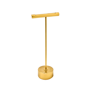 Support de présentation de bijoux en forme de T en or Smile Joyas avec base ronde - Product Image 2