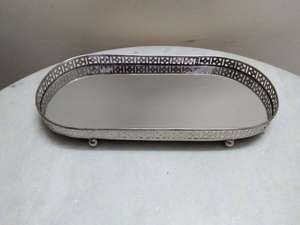 Plateau de service multifonctionnel en acier inoxydable/Plateau de présentation de bijoux de luxe Plateau décoratif sur mesure Plateau de service en métal - Product Image 4