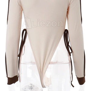 Mono elegante para mujer Mono de manga larga Personalizado Su propio logotipo Mono Precio al por mayor - Product Image 6