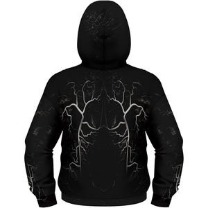 Wholesale Custom Full Face <b>Zip</b> <b>up</b> <b>Hoodie</b> Blank Men 100% Cotton <b>Hoodie</b> Men's <b>Hoodie</b> With Double <b>Zip</b> - Product Image 2