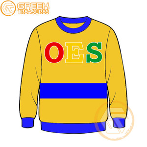 Orden personalizada de la estrella del Este Sudadera bordada de lana de algodón Suéter de alta calidad Ropa griega OES Sudaderas - Product Image 2