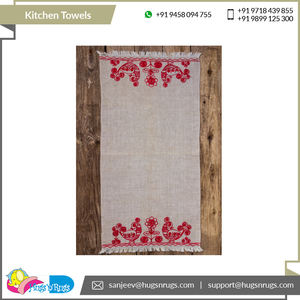 Stock en vrac Fournisseur vendant toutes les couleurs Impression personnalisée de haute qualité 100% Coton Toile Golf Serviettes de cuisine - Product Image 5