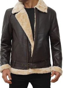<b>Men's</b> <b>Jackets</b> Winter Season Sheepskin Original Faux Shearling <b>Fur</b> <b>Men's</b> Genuine Leather <b>Jacket</b> <b>For</b> <b>Men</b> Causal Breathable Style - Product Image 5