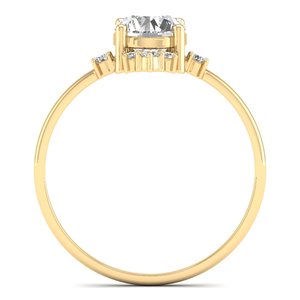 Anillo de Compromiso Solitario de Moissanita de Corte Redondo de 0.96 Quilates en Oro Sólido de 14K Personalizado REYES para Mujer, Joyería Fina con Certificado GRA - Product Image 4