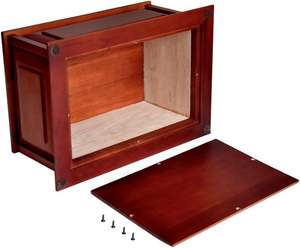 Urnes professionnelles en bois pour cendres humaines Urnes de crémation pour adultes L'intérieur contient une urne de voyage temporaire en plastique de sécurité - Product Image 5