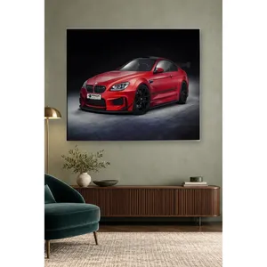 Impression sur toile Fida Red Widebody BMW M6 en version Dark Studio - Product Image 5