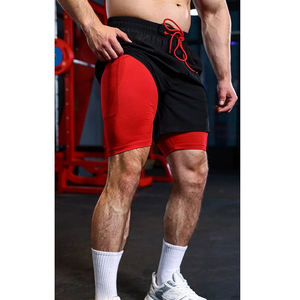 Pantalones Cortos Deportivos para Hombre con Bolsillos Decorativos, Pantalones Cortos de Compresión de Secado Rápido, Marca Nueva, Cintura Elástica, para Gimnasio y Fitness - Product Image 1