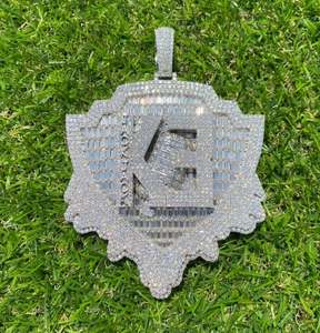 Pendentif classique en forme de hibou pour homme en argent sterling 925 avec diamant VVS personnalisé certifié IGI, toutes lettres, passe le testeur de diamant, pour enfants - Product Image 3