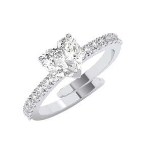Anillos de Plata de Ley 925 de Primera Calidad para Mujer con Diamantes, Chapados en Rodio, Certificados por IGI, Tipo Anillo de Compromiso para Hombre - Product Image 1