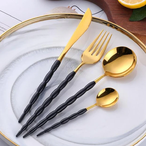 Juego de Cubiertos Desechables de Madera con Mango de Nácar Antiguo, Juego de Cubiertos para Fiestas - Product Image 4