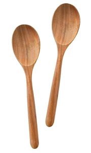 Wood Tasting Spoon Set Long Handle <b>Mirror</b> Polish Durable for Coffee Tea Soup Honey Milk Powder Stirring - Product Image 2