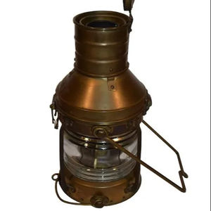 New Vintage Look Brass Ship Anchor <b>Lantern</b> Premium Quality High Selling Brass Ship <b>Lantern</b> Elegant for Home Hortel <b>Decor</b> Usage - Product Image 1