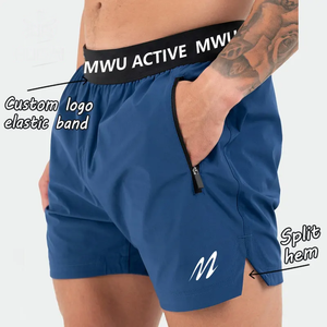 Shorts de sport pour hommes en polyester et nylon, respirants, à séchage rapide, à double couche, avec poche, imprimés sur mesure, grande taille, été, fitness, basketball - Product Image 1