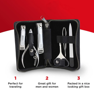 6 pièces professionnel en acier inoxydable coupe-ongles voyage Kit de toilettage manucure et pédicure ensemble outils de soins personnels - Product Image 4
