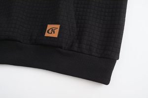 Premium hommes surdimensionné coton pull sweat goutte épaule à capuche Logo personnalisé épais polaire hiver Streetwear plaine teint - Product Image 5