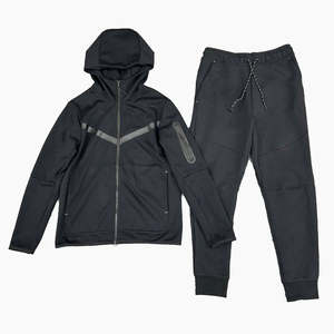 Conjunto Deportivo de Alta Calidad 100% Poliéster, Pantalón y Sudadera con Cremallera, Impermeable, Informal, para Invierno, para Hombre - Product Image 4