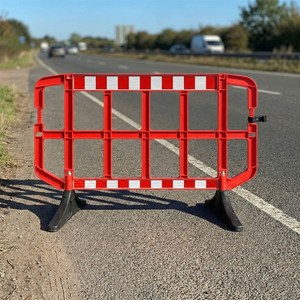 Retractable Red 150x100cm <b>Safety</b> Barrier for Crowd Control & <b>Roadway</b> - Product Image 2