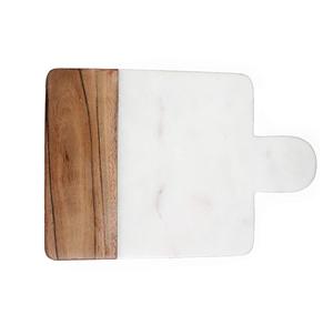 Tabla de cortar de nuevo estilo, tabla de queso, tabla de cortar de mármol y madera, lo mejor para uso doméstico, diseño de lujo, combinación de mármol y madera - Product Image 4
